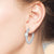 "Stay the Night" 3.2ctw Inside-outside Oval and Round Cut Hoop Earrings - Silver