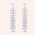 "Dixie" 15.3CTW Pear & Marquise Cut Leaf Linear Dangle Earrings