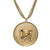 18K YG Plated "Personalized Zodiac" White CZ Pendant Necklace