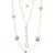 "Lido Trio" Set of 3 Pink Crystal Necklaces