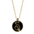 "Serpent" Onyx and CZ Goldtone Pendant with 16-1/4" Chain