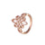 "Delicate" Flower Prong-set CZ's Rose Gold Vermeil over Sterling Silver Ring
