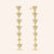 "Radiant Spikes" 2.2ctw Pave Linear Triangles Drop Earrings