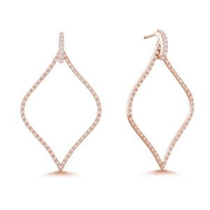 "Enchanted Royalty" 1.6ctw Micro-Pave Open Marquise Earrings