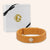 "Best of Luck" Genuine Leather Magnetic Closure Charm Bracelet