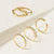 "Suits me Perfectly"  010CTW Set of 5  Stackable Rings - Gold