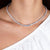 Master Piece 19CTW  Graduated Round Cut Stones Tennis Necklace - Includes Extender - Silver