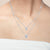 "Daily Double" 4.6CTW Emerald Cut Halo Pendants Duo Layering Necklace - Silver