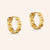 "Little Elements" Chain Link Huggie Earrings - Sterling Silver / Gold Vermeil