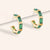 "Sweet Song" Sterling Silver 1.5CTW Baguette Hoop Earrings