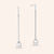 "Fairytale" 1.6CTW Pave Linear Pearl Drop Earrings