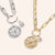 "Wisdom & Guidance" Multi Charm Thick Link Chain 26" Long Necklace Set - Compass & Pearl Charms