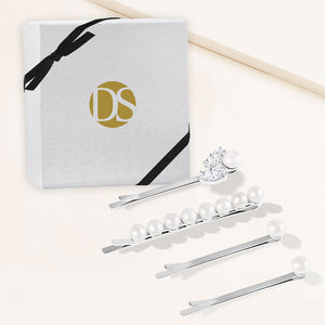 "Most-Goddess" Cultured Freshwater Pearls Set of Four Hair Pins