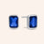 "Lights On" 1.8CTW Sterling Silver Emerald Cut Bezel-set Post Earrings