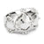 Rhodium Plated Sterling Silver, Dome Ring