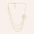 "Lotus" Two Tone Clip Chain Layered Necklace