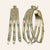 "Pila Vicenza" Blue CZ's Triple Hoop Earrings / Gold Tone