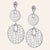 "Midnight Medallion" Sterling Silver Graduated Disc Drop Earrings