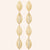 "Sweet Petiole" Pave Linear Leaves Drop Earrings