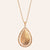 "Gypsy" Pave Round cut Teardrop Pendant Necklace