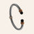 "Metro Muse" Chic Two-Tone Amethyst Cateye Glass Cuff