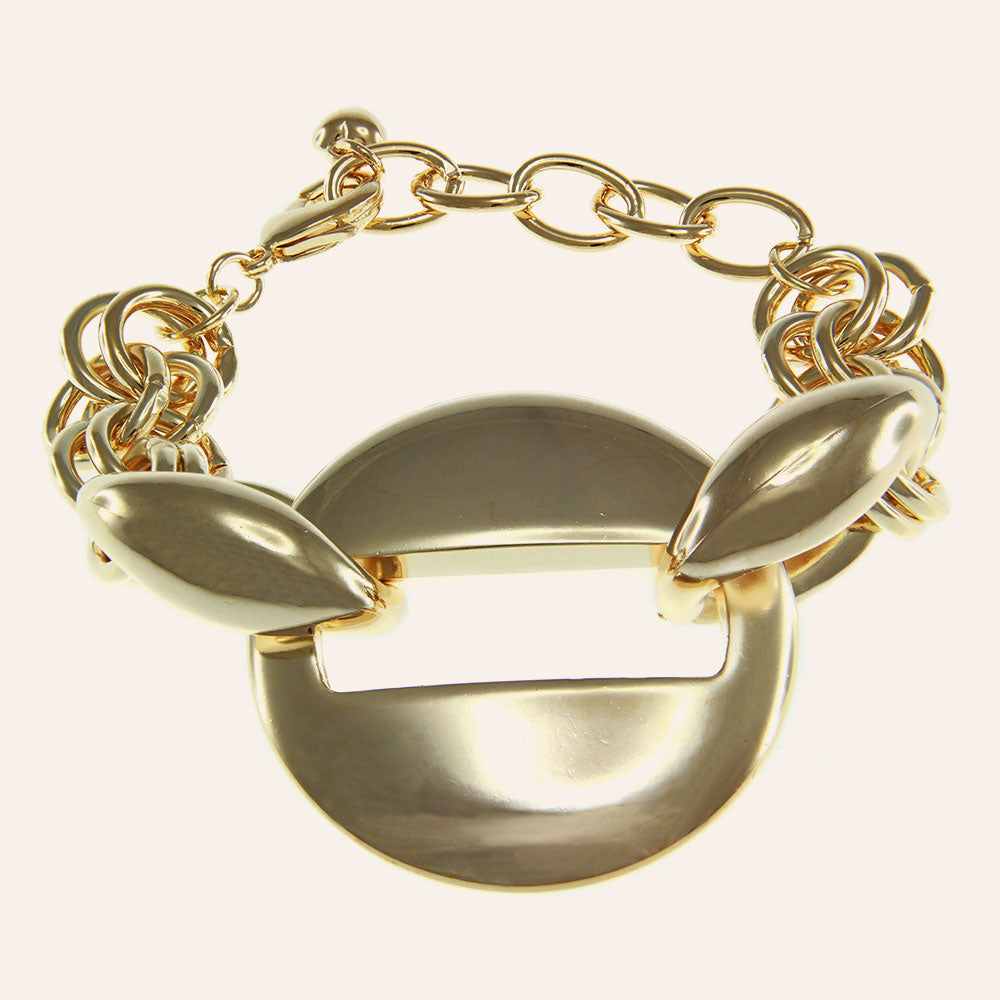 18K YG Plated  XL Link Bracelet