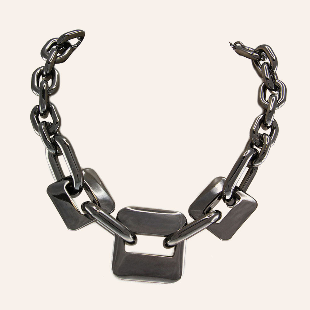 Gunmetal  XL Link Necklace