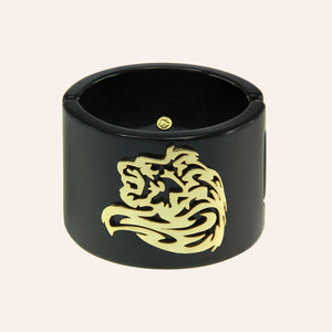 "Animal Instinct" Black Cuff Bracelet