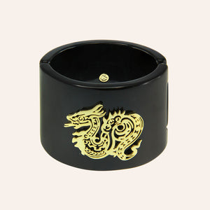 "Animal Instinct" Black Cuff Bracelet