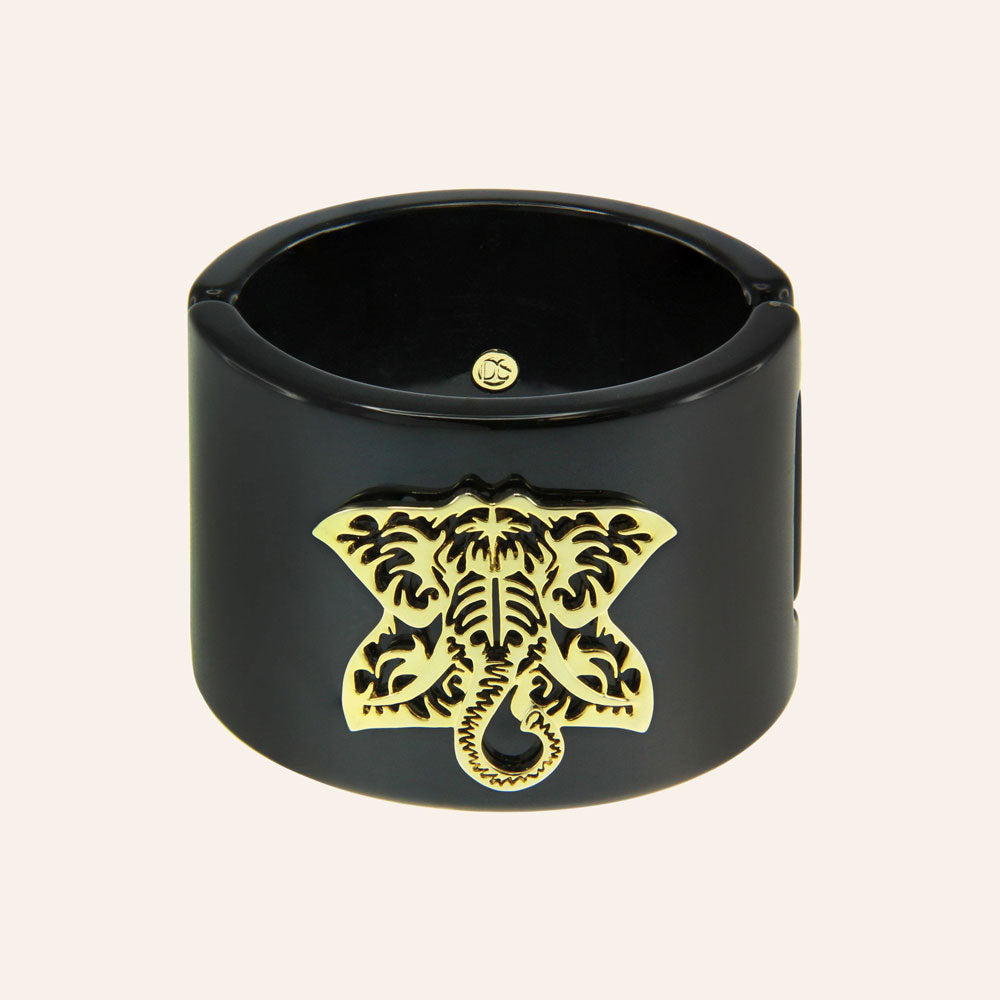 "Animal Instinct" Black Cuff Bracelet