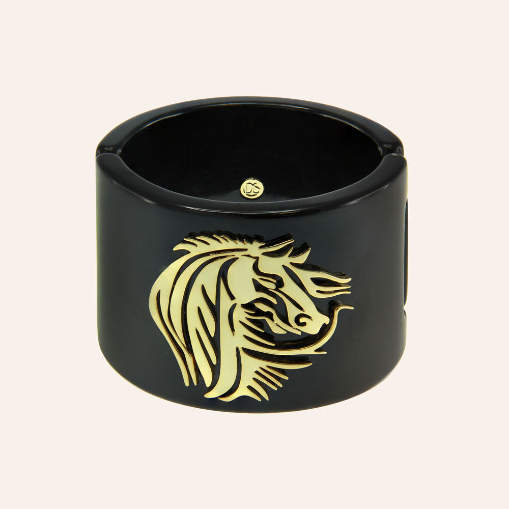 "Animal Instinct" Black Cuff Bracelet