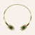 "Sole" Green Stone 16.5" Collar Necklace