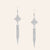 Diamond Shape Prong-set CZ's  Sterling Silver Fringe Dangling Earrings
