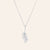 Feather Prong-set CZ's Sterling Silver Pendant Necklace