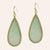 Sliced Stone Teardrop Earrings More Colors