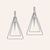 Triangle and Center Cone Drop Earrings