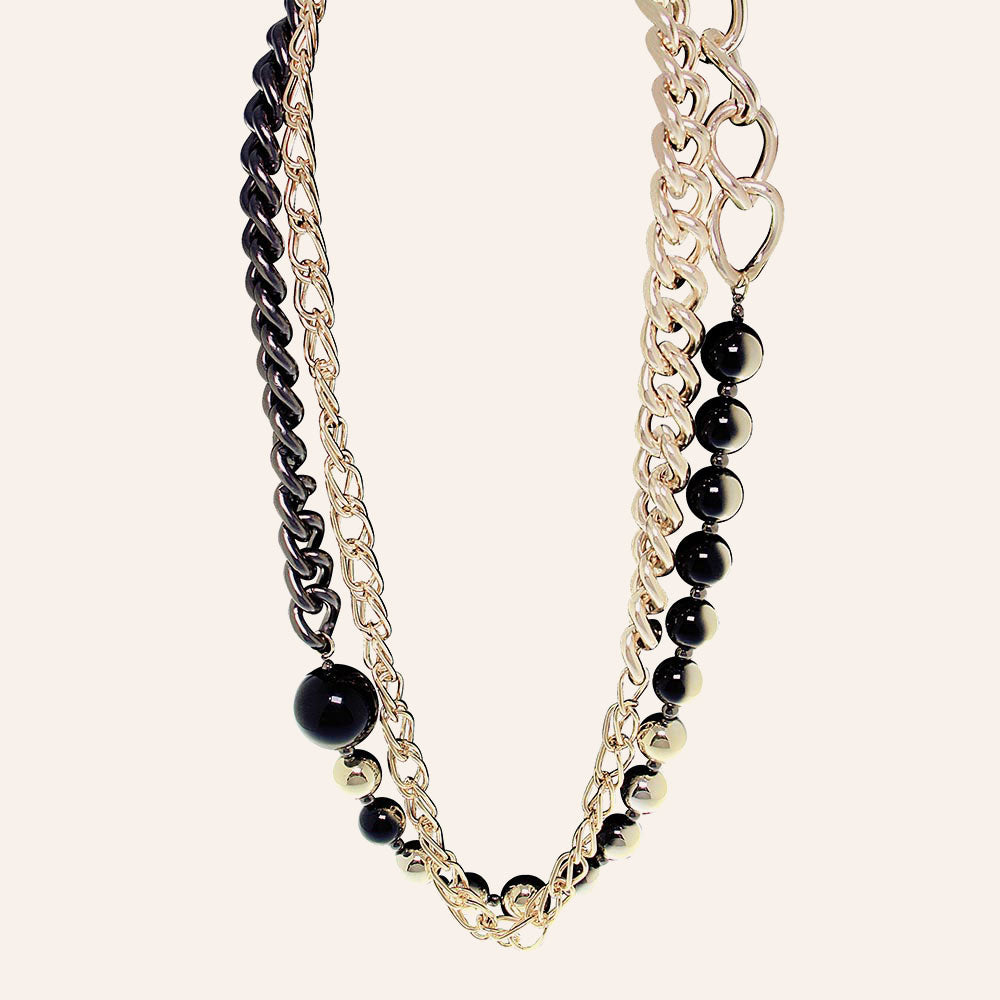 "Ball and Chain" Ombre Statement Necklace