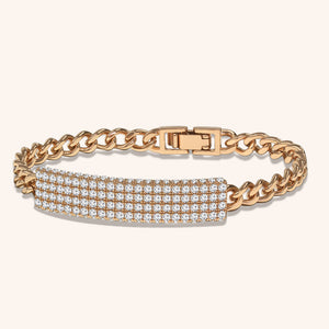 "Legacy Delight" 4.9 ctw Pave ID Curb Link Bracelet More Colors