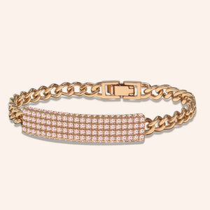 "Legacy Delight" 4.9 ctw Pave ID Curb Link Bracelet More Colors