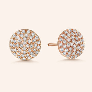 "Perfect Touch" 1.2ctw Pave Circle Stud Earrings