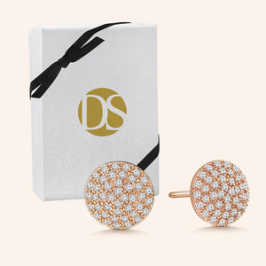 "Perfect Touch" 1.2ctw Pave Circle Stud Earrings