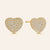 "Secret Love" 2.0ctw Pave Heart Stud Earrings