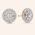"Majesty Bloom" 7.8ctw Baguette Circle Cluster Stud Earrings
