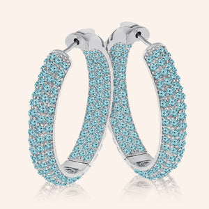 “The Midi” Pave Crystal Inside-outside Hoop Earrings