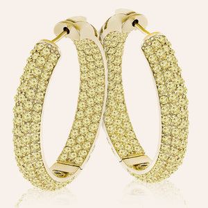 “The Midi” Pave Crystal Inside-outside Hoop Earrings