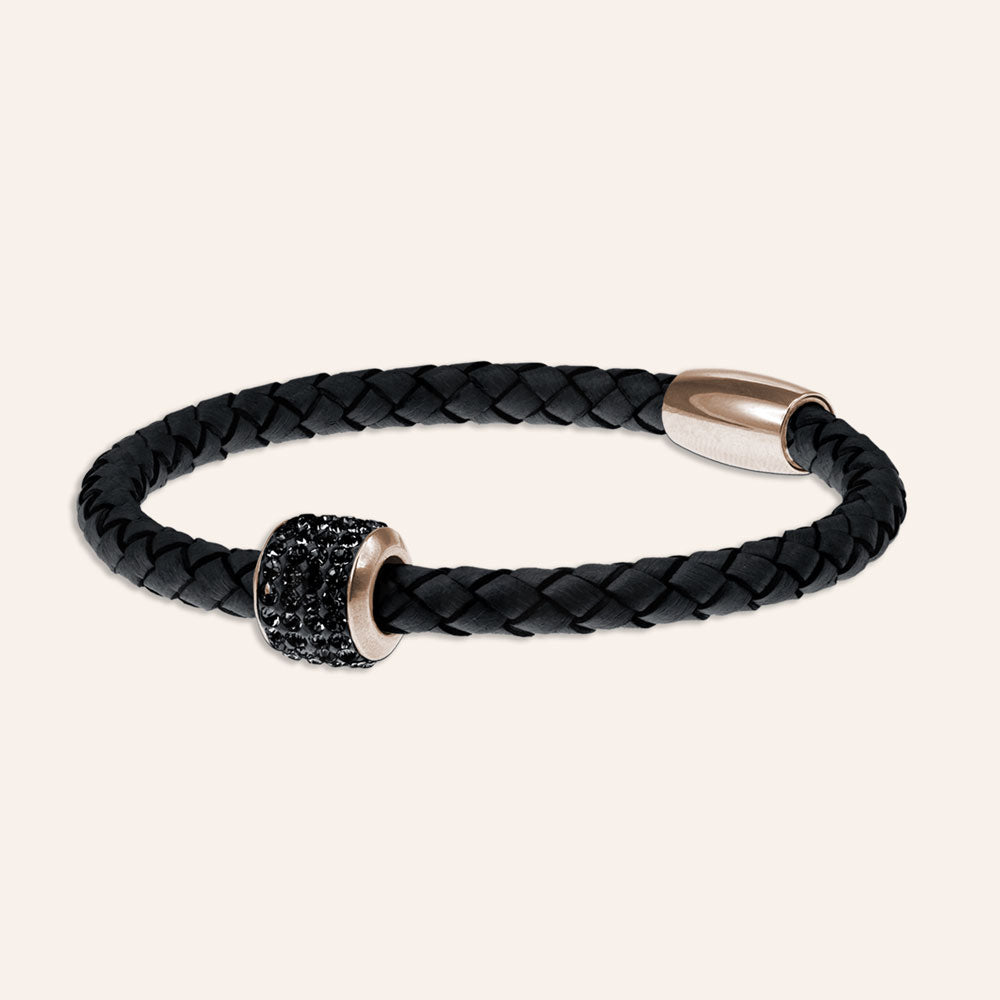 "Every day Icon" Genuine Leather Bracele - Rose Gold -  Available in more colors