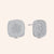 "Uptown Girl" 2.8ctw Micro-Pave Indented Square Post Earrings