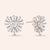 "Radiant Elegance" 4.9CTW Baguette Cluster Post Earrings