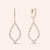 "Moonlight Sparkle" 2.6CTW Baguette Open Marquise Drop Earrings