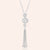 "Tassel Glamour" 6.2CTW Baguette Statement Pendant Necklace